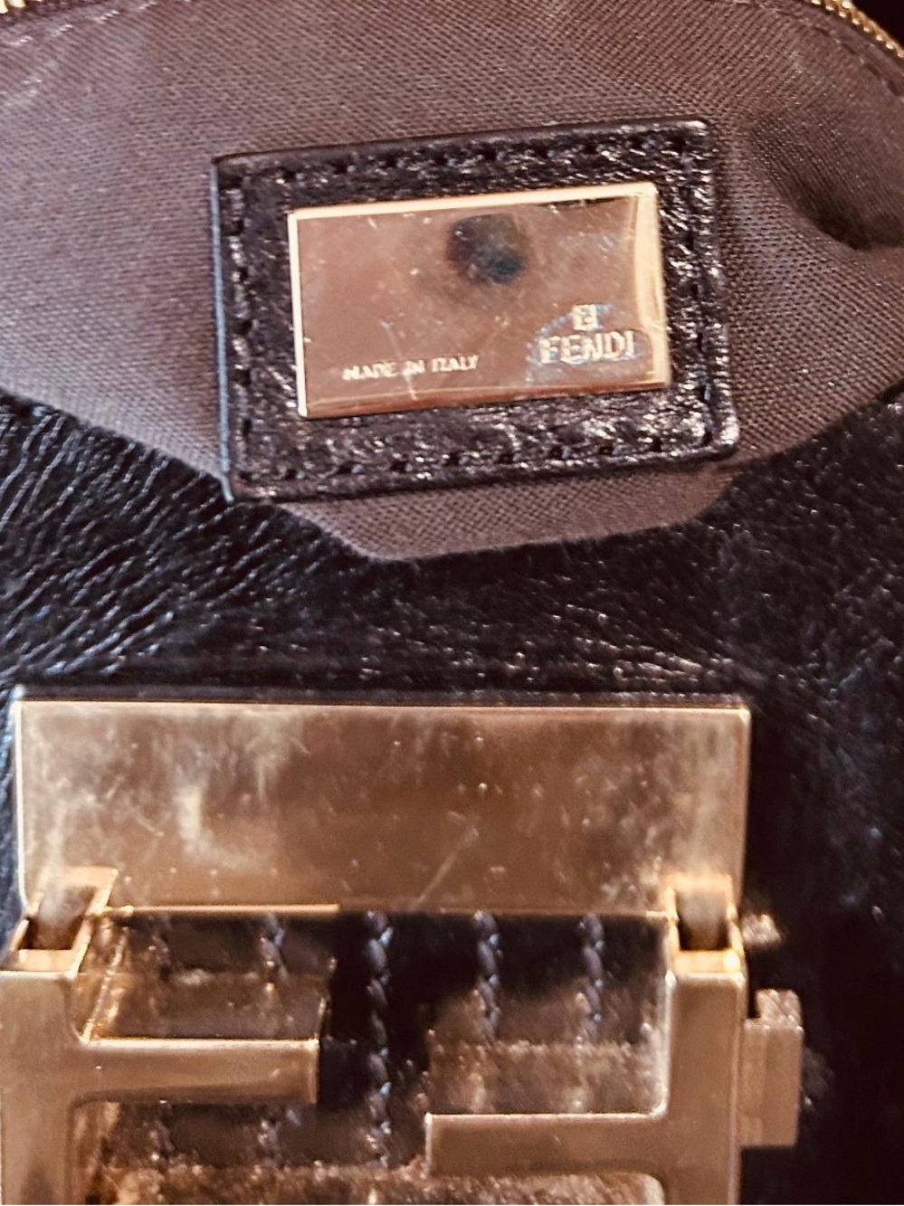 FENDI LEATHER BAGUETTE VINTAGE - Picture 6 of 7
